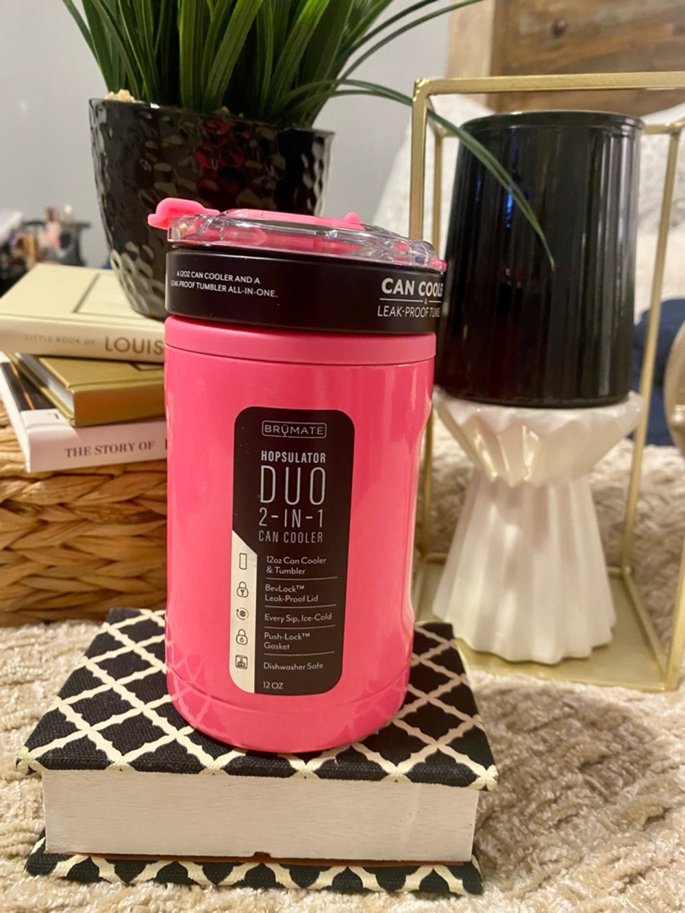 BrüMate Hopsulator Duo 2-in-1 Can Cooler & Tumbler — Pink